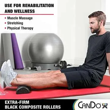 High-Density Half-Round Foam Roller for Therapy and Fitness