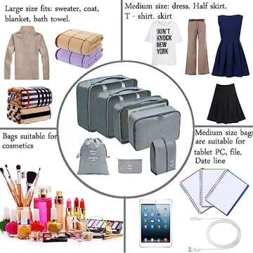 7 Packing Cubes - Ultimate Travel Organizers for Everyone