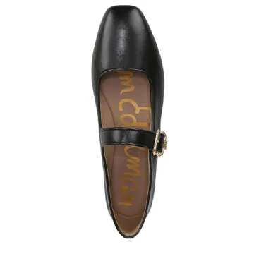 Sam Edelman Women's Michaela Mary Jane Flat Black 6.5 Medium