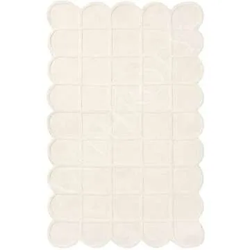 Anthrofy Selena Scallop 8x10 Wool Area Rug - Beige