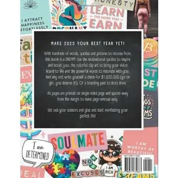 Vision Board Clip Art Book With Words, Quotes & Pictures Vol 2: Manifest Your Perfect Life With 600+...
