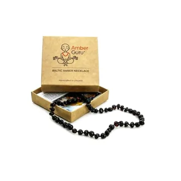 Authentic Amber Guru Baltic Amber Necklace - 12.5" Unisex Jewelry