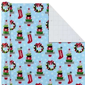 Hallmark Christmas Wrapping Paper 6-Pack with Cut Lines
