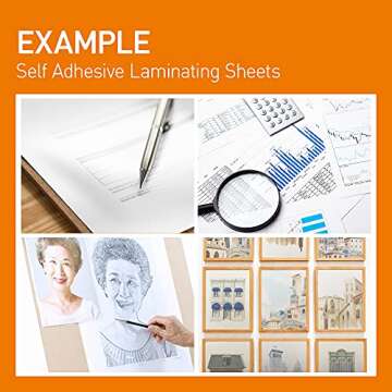VIOLETTO Self-Adhesive Laminating Sheets - 50 Pack - No Machines Needed