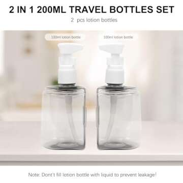 Skycase Travel Bottles, Travel Size Toiletries - Leak Proof Refillable Tsa Approved Travel Bottles, ...