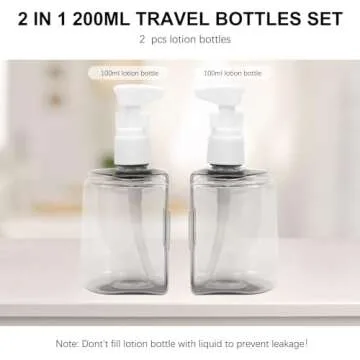 Skycase Travel Bottles, Travel Size Toiletries - Leak Proof Refillable Tsa Approved Travel Bottles, ...