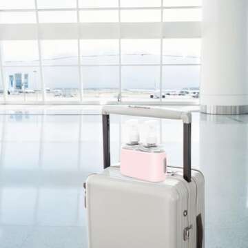 Skycase Travel Bottles, Travel Size Toiletries - Leak Proof Refillable Tsa Approved Travel Bottles, 2 in 1 Travel Containers with Labels Airplane Accessories Kits for Lotion Liquid (Pink)