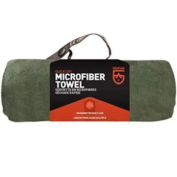 GEAR AID Quick Dry Microfiber Towel for The Gym, Travel and Camping, Olive Drab Green, X-Large, 35"x62"