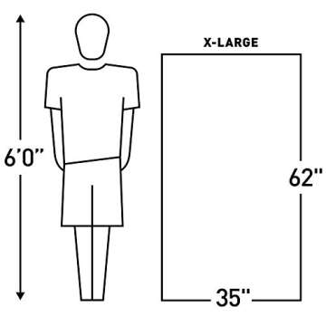 GEAR AID Quick Dry Microfiber Towel for The Gym, Travel and Camping, Olive Drab Green, X-Large, 35"x62"