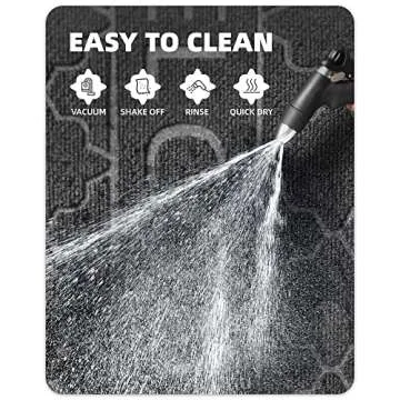 Color&Geometry Welcome Mats Outdoor Door mat Outside Entrance, 24"x36" Door Mats Outdoor Entrance, Heavy Duty Non Slip Waterproof Rubber Outside Door Mats, Entry Rug for Entryway, Patio, BlackGrey