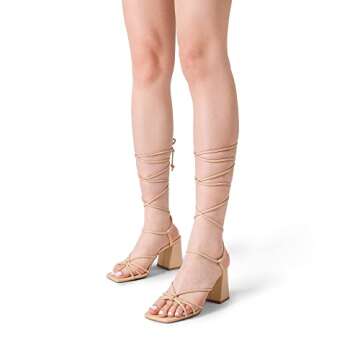 DREAM PAIRS Women's Strappy High Heel Sandals for Elegance