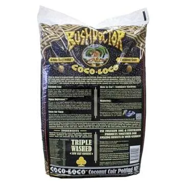 Coco Loco Premium Triple-Washed Potting Mix: Exotic Coconut Palm Humus for Lush Plant Growth and Optimal Water Retention, for Hanging Baskets, Vertical Gardens, Seedling Trays (6 Pounds - 12 Quarts)