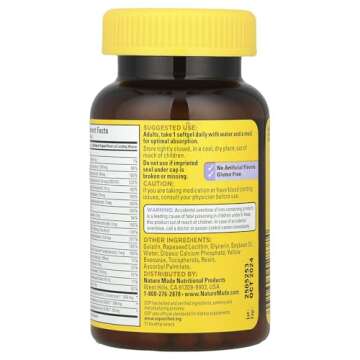 Nature Made Postnatal Multivitamin + DHA 200 mg, 60 Softgels, to Support Nursing Moms & Babies During Breastfeeding, Postnatal Vitamins & Nutrients Include Iron, Vitamin D3, Calcium, Iodine
