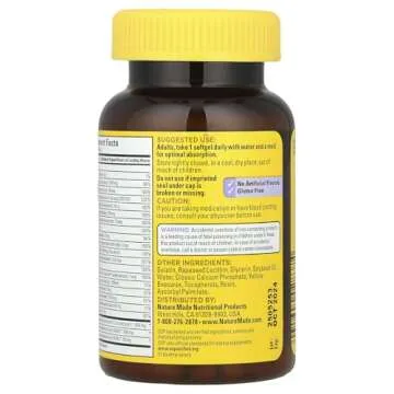 Nature Made Postnatal Multivitamin + DHA 200 mg, 60 Softgels, to Support Nursing Moms & Babies During Breastfeeding, Postnatal Vitamins & Nutrients Include Iron, Vitamin D3, Calcium, Iodine