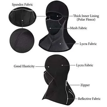 ROTTO Balaclava Face Mask for Motorcycle and Winter Sports