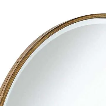 Uttermost Mayfair Round Decorative Mirror 34" Antique Gold