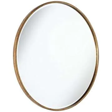 Uttermost Mayfair Round Decorative Mirror 34" Antique Gold