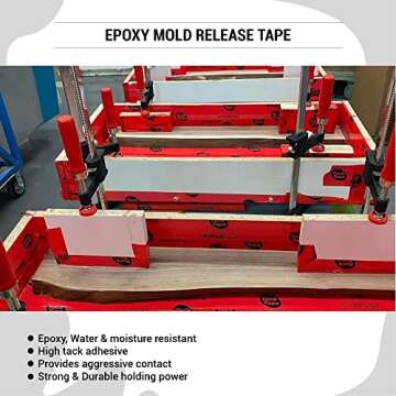 Tuck Tape Construction Sheathing Tape, Epoxy Resin Tape, 2.4 in x 180 ft (Red)