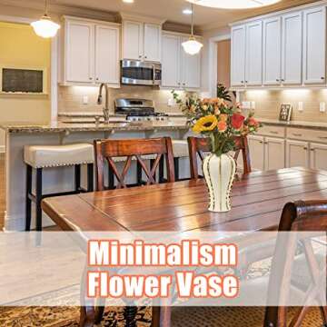 Gralara Luxury Ginger Jar, Temple Jar, Ginger Jar Vase, White and Gold Ceramic Jar with Lid, Porcela...