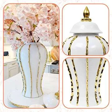 Gralara Luxury Ginger Jar: Elegant Decorative Vase for Home