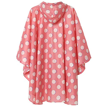 Stylish Unisex Waterproof Pink Polka Dot Rain Poncho