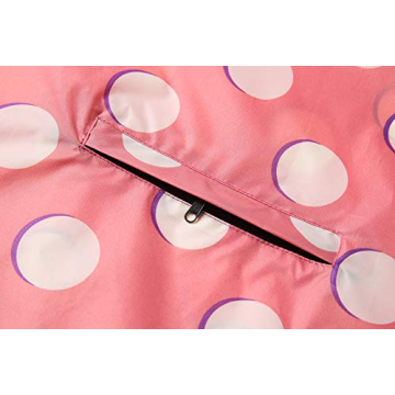 Stylish Unisex Waterproof Pink Polka Dot Rain Poncho