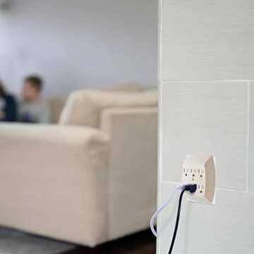GE Home Electrical 6-Outlet Extender Wall Tap, Grounded Adapter, Charging Station