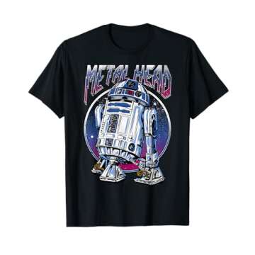 Star Wars R2D2 Metal Head Vintage Disney+ T-Shirt