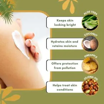 Saavy Naturals Tropical Coconut Body Cream for Women, Absorbent Shea Butter Vegan Formula for Women, Thick and Creamy, Naturally Scented Body Lotion for Dry Skin, 8.5 Oz, 2 Pack