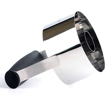 HULISEN Donut Cutter, 3.5 inch Stainless Steel Doughnut Cutter with Soft Grip Handle, and Small Biscuit Cutter, Professional Baking Dough Tools, Gift Package