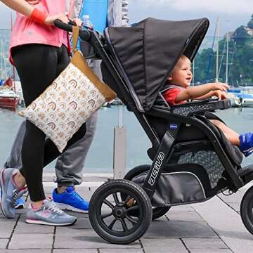 R HORSE 4Pcs Rainbow Wet Dry Bag for Breast Pump Parts, Waterproof Reusable Baby Cloth Diaper Bags with 2 Zippered Pockets & Handle, Large Capacity Swimsuits Travel Stroller Yoga Gym Pouch Bag