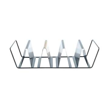 Chicago Metallic Professional 6-Shell Baked Taco Rack. Pefect for baking, filling and serving, 15-Inch-by-7-Inch, Grey