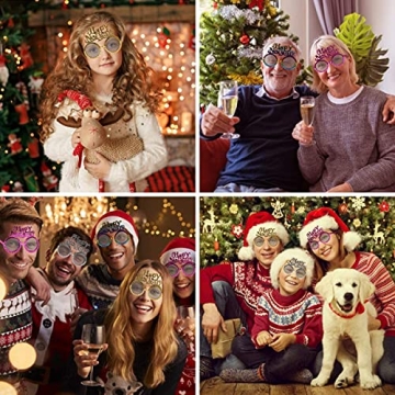 Funny Happy New Year Party Glasses 4 Pack for Celebrations