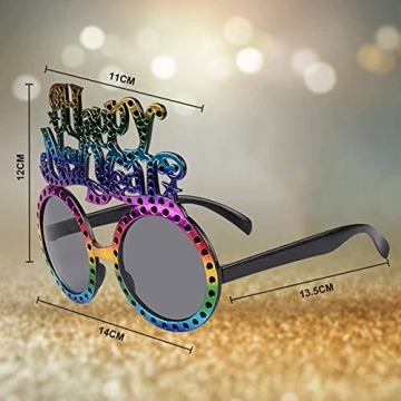 Funny Happy New Year Party Glasses 4 Pack for Celebrations