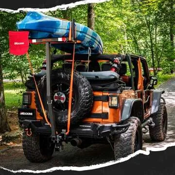 Mockins 750Lbs Cap Truck Bed Extender Hitch Mount |2-in-1 All-Weather Steel Trailer Hitch Extender w...