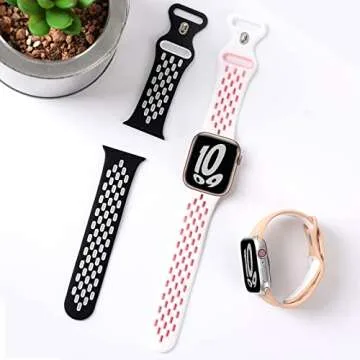 TSAAGAN 5 Pack Sport Silicone Bands Compatible for Apple Watch Band 49mm 45mm 42mm 44mm 41mm 40mm 38mm, Breathable Strap Replacement Wristband for iWatch Ultra Series 9/8/7/SE/6/5/4/3/2/1 Men & Women