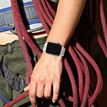 TSAAGAN 5 Pack Sport Silicone Bands Compatible for Apple Watch Band 49mm 45mm 42mm 44mm 41mm 40mm 38mm, Breathable Strap Replacement Wristband for iWatch Ultra Series 9/8/7/SE/6/5/4/3/2/1 Men & Women