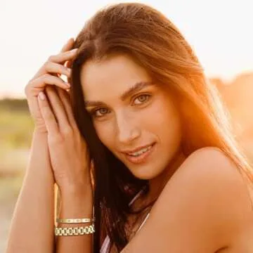 Trendy Gold Chain Link Bracelet Set for Women