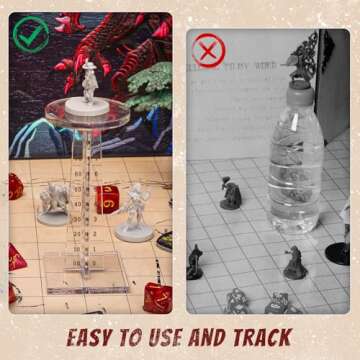 DND Flying Miniatures Combat Riser Set of 2 - Aerial Combat Stands for Tabletop RPGs