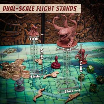 DND Flying Miniatures Combat Riser Set Perfect for RPGs