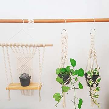 24 Pack 4-1/2 Inch White S Hooks for hanging, Large Vinyl Coated S Hangers Hooks Heavy Duty, Steel Metal Rubber Coated Closet Rod Hooks for Hanging Jeans Clothes Plant Pot Pan Cup Bathrooms Towel Robe