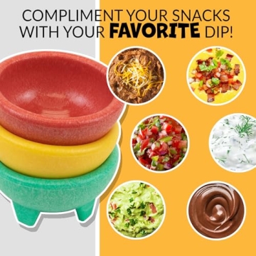 Nostalgia Taco Tuesday Bowl Set - Fun and Colorful Serving Bowls