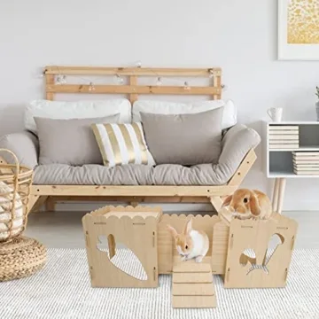 Big Wooden Rabbit Castle - Pet Hideout Playhouse