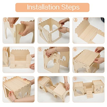 Big Wooden Rabbit Castle - Pet Hideout Playhouse