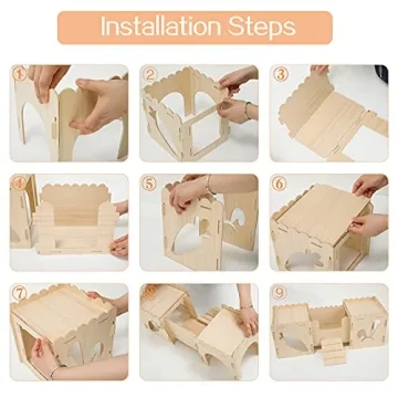 Big Wooden Rabbit Castle - Pet Hideout Playhouse