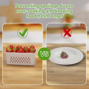 4 PCS Fridge Storage Containers with Colander Set