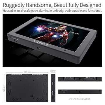 FEELWORLD T7 Plus 7 Inch IPS 4K HDMI Camera Field Monitor Video Assist Full HD 1920x1200 Solid Aluminum Housing DSLR Monitor with Peaking Focus False Colors