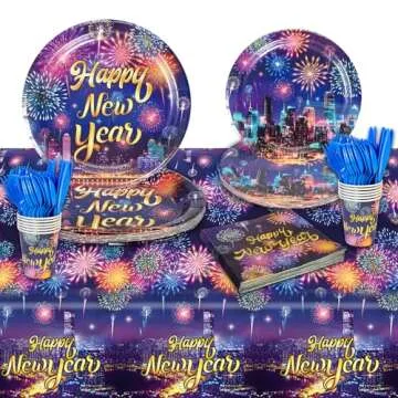 HOWAF Party Tableware Set for 20 Guests - New Year 2025