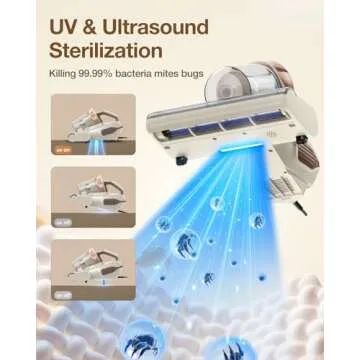 Jimmy Mattress Vacuum Cleaner, Bed Vacuum with UV & Ultrasound, High Heating, Smart Dust Sensor, 15K...
