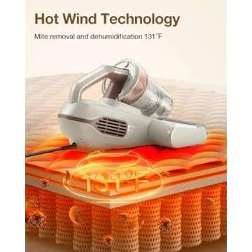 Jimmy Mattress Vacuum Cleaner, Bed Vacuum with UV & Ultrasound, High Heating, Smart Dust Sensor, 15Kpa Powerful Suction, Lightweight, Deep Clean Dust and Pet Hair in One Go(BX6 Lite, Corded)